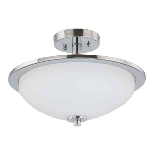 Progress Lighting Replay 1-Light Brushed Nickel LED Semi-Flush Mount Light