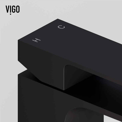 VIGO Dunn Single Handle Single-Hole Bathroom Faucet in Matte Black VG01054MB