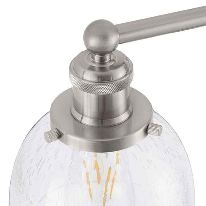 Home Decorators Evelyn 26.75 in. 3-Light Brushed Nickel Vanity Light
