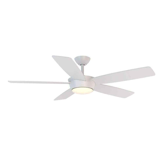 Breezism Eudora 52 in. LED Indoor White Ceiling Fan with Remote 52X2384L-MWH