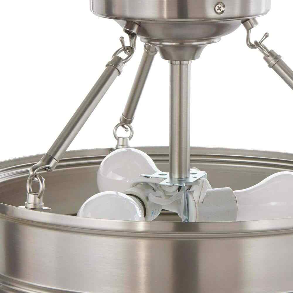 Home Decorators Grafton 3-Light Brushed Nickel Semi Flush Mount Ceiling Light