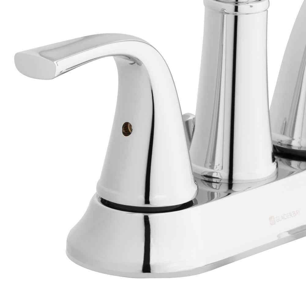 Glacier Bay Focus 4 in. Centerset 2-Handle LED High-Arc Bathroom Faucet, Chrome