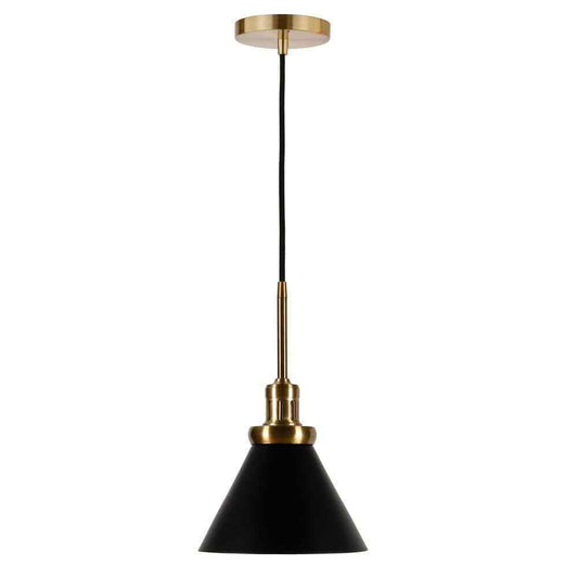 Meyer&Cross Zeno 1-Light Blackened Bronze Metal Pendant with Brass Accents