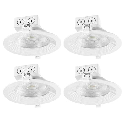 Globe Electric 6 in. White LED Recessed Lighting Kit 4-Pack