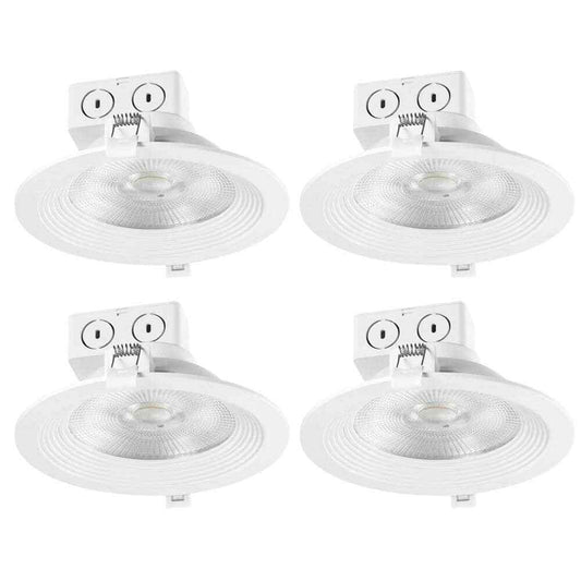 Globe Electric 6 in. White LED Recessed Lighting Kit 4-Pack