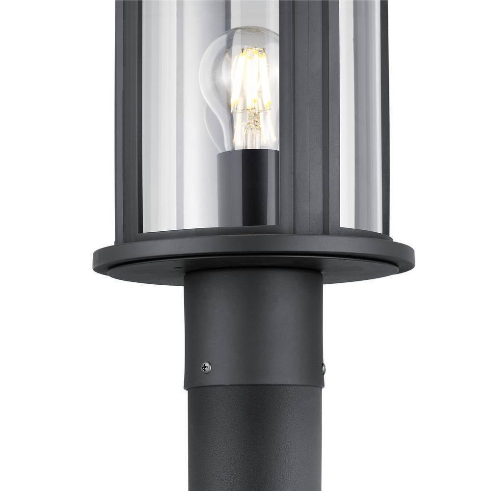 Progress Lighting Faywood 1-Light Matte Black Outdoor Post Lantern