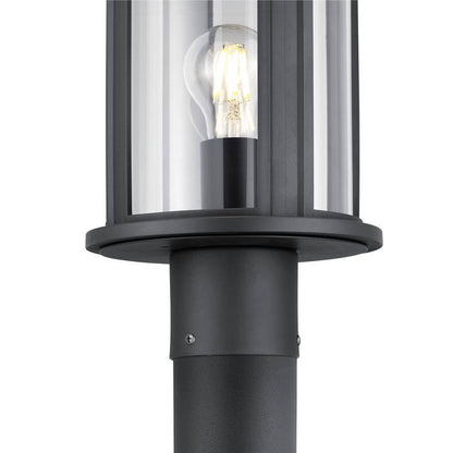 Progress Lighting Faywood 1-Light Matte Black Outdoor Post Lantern