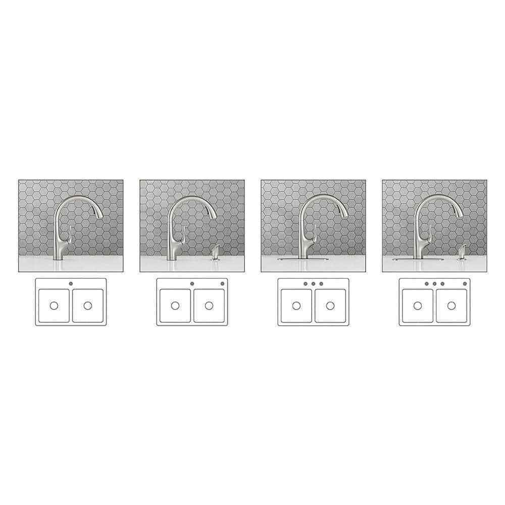 KOHLER Avi Single-Handle Pull Out Sprayer Kitchen Faucet in Vibrant Stainless
