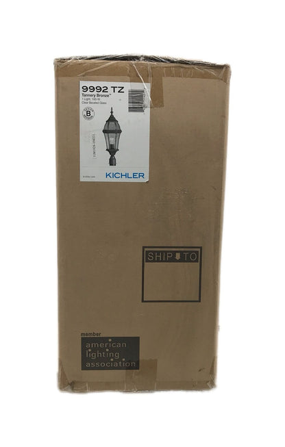 KICHLER Townhouse 1-Light Tannery Bronze Outdoor Lamp Post Light