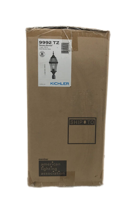 KICHLER Townhouse 1-Light Tannery Bronze Outdoor Lamp Post Light
