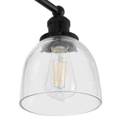 Home Decorators Evelyn 16.25 in.2-Light Matte Black Modern Bathroom Vanity Light