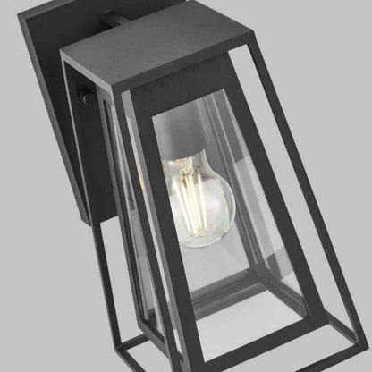 Home Decorators Bailey 11 in. Small Modern 1-Light Black Double Frame Outdoor