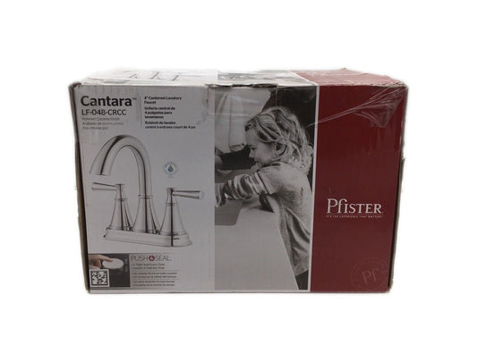 Pfister Cantara 4 in. Centerset 2-Handle Bathroom Faucet in Polished Chrome