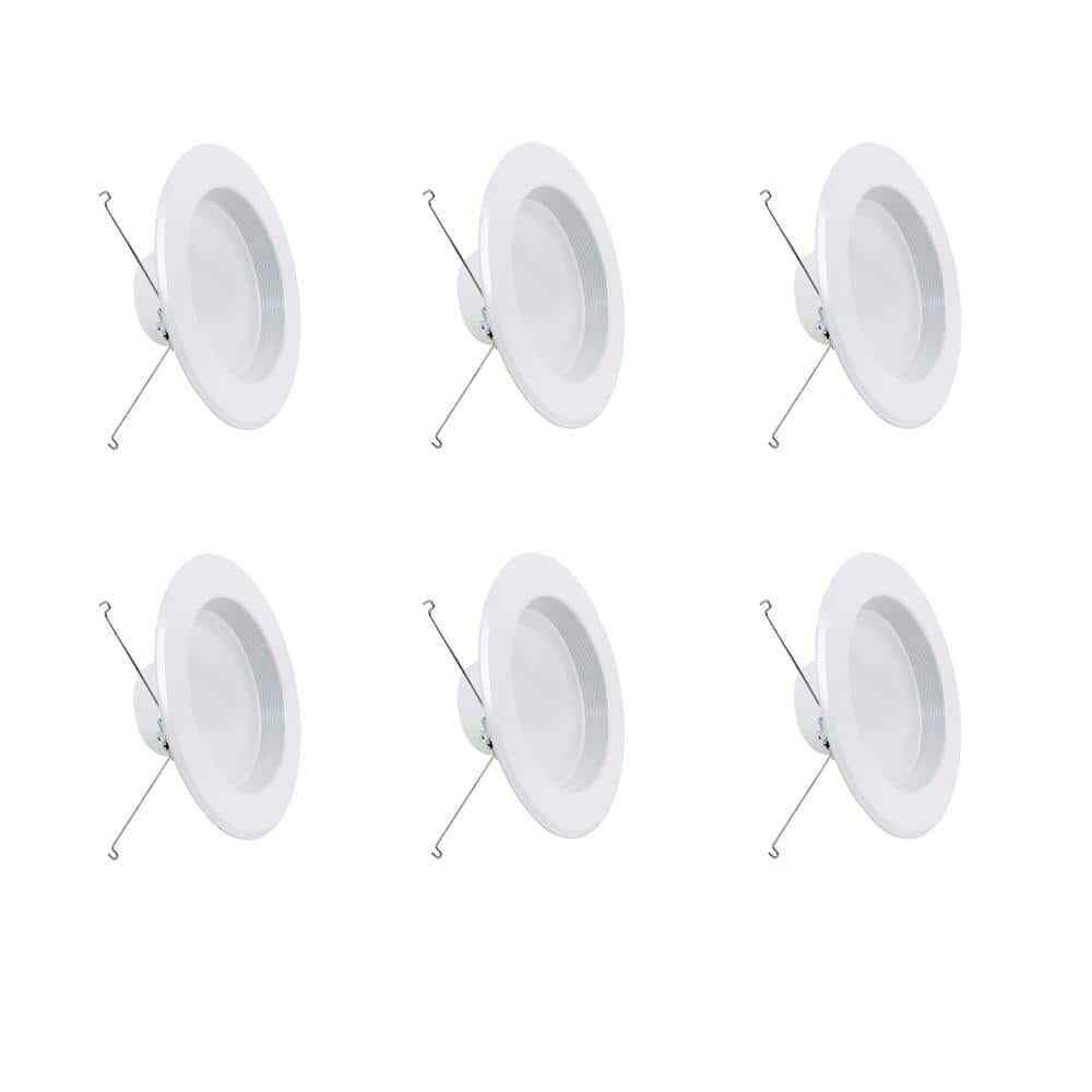 Feit Electric 5/6 in. Integrated LED Recessed Light Trim Soft White 2700K 6-Pack