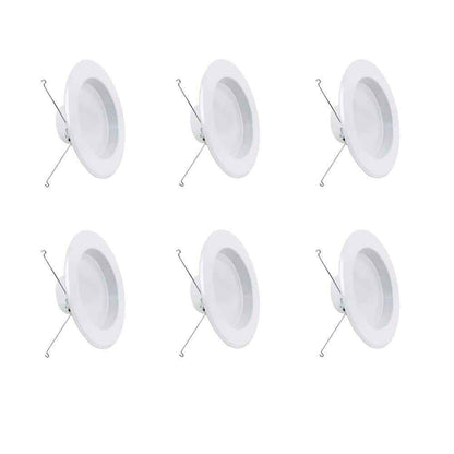 Feit Electric 5/6 in. Integrated LED Recessed Light Trim Soft White 2700K 6-Pack