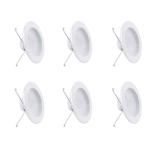 Feit Electric 5/6 in. Integrated LED Recessed Light Trim Soft White 2700K 6-Pack