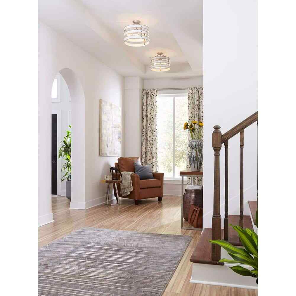 Progress Lighting Gulliver 17 in. 3-Light Galvanized Coastal Semi-Flush Light