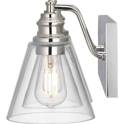 Hampton Bay Manor 15.3 in. 2-Light Polished Nickel Bathroom Vanity Light