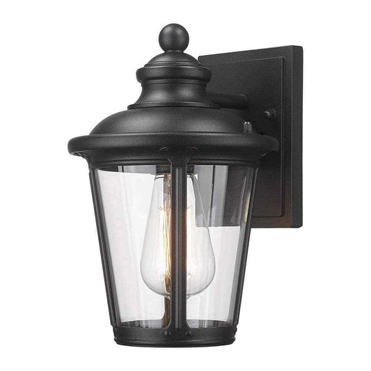 JAZAVA Black Aluminum Outdoor Hardwired Outdoor Lighting Fixture Wall Sconce