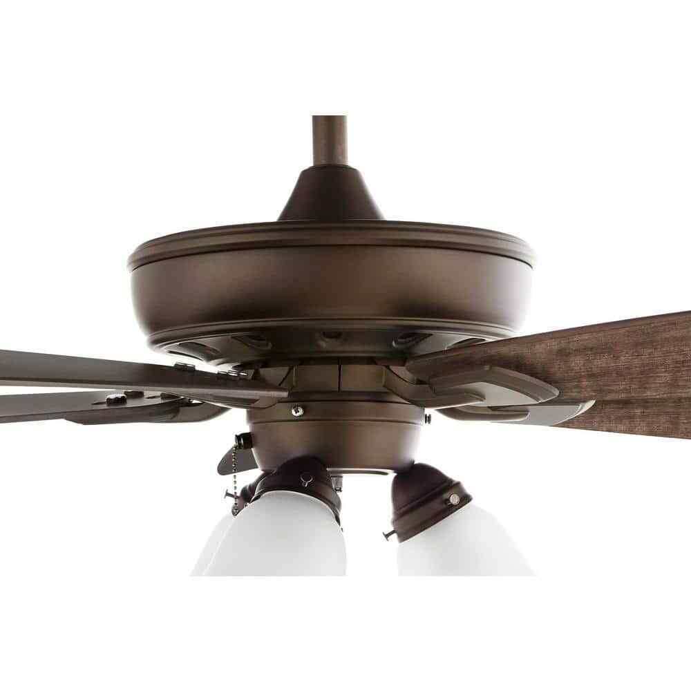 Hampton Bay Wellton 60 in LED Espresso Bronze DC Motor Ceiling Fan with Light