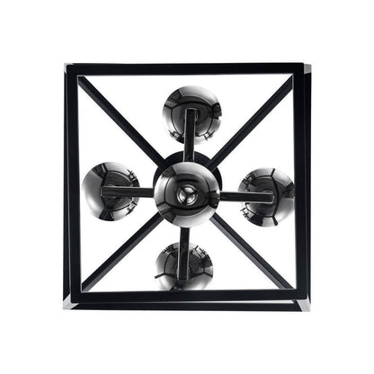 Bel Air Lighting Lacey 4-Light Black and Chrome Pendant Light Fixture