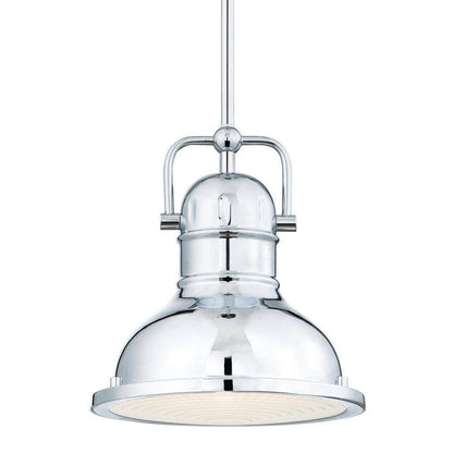 Westinghouse Boswell 1-Light Chrome LED Mini Pendant w/ Frosted Acrylic Lens