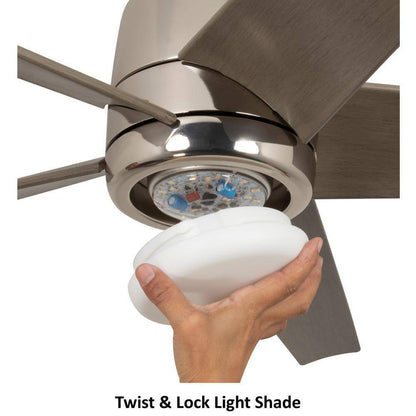 Hampton Bay Mena 54 in Integrated LED Indoor/Outdoor Polished Nickel Ceiling Fan