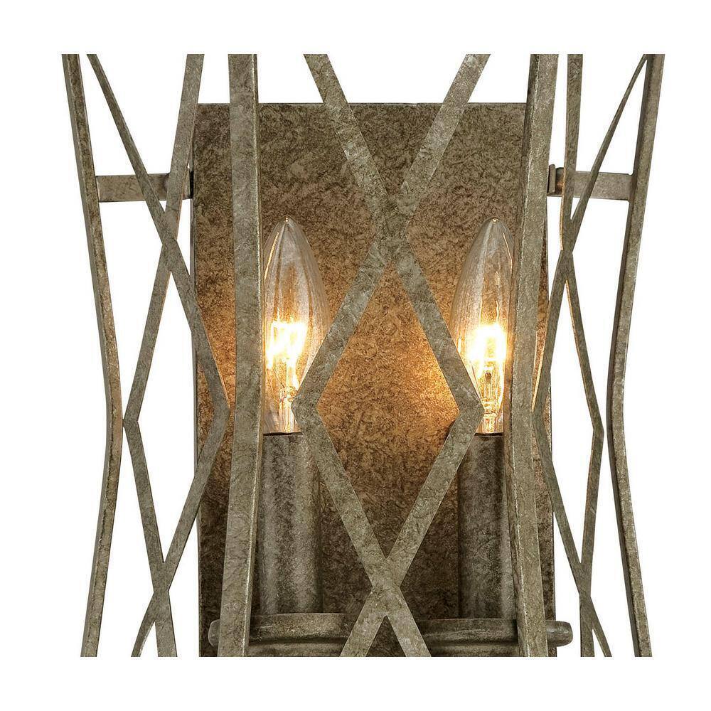 Millennium Lighting 2-Light Antique Silver Mini Pendan Wall Lightt