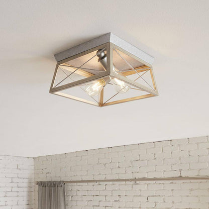 Progress Lighting Briarwood 2-Light Kitchen Farmhouse Ceiling Light Flush Mount