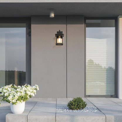 LNC Classic Black Outdoor Wall Lantern Sconce 1-Light Hardwired Wall 2-Pack