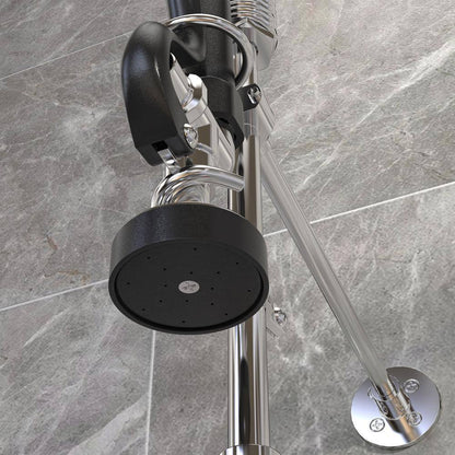 HOMLUX Commercial 2-Handle Wall Mount Pull-Down Sprayer Kitchen Faucet in Chrome