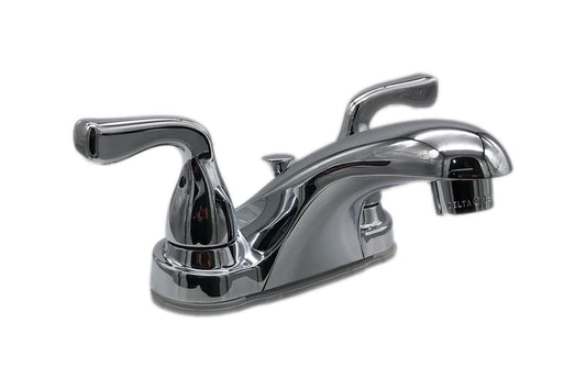 Delta Foundations 4 in. Centerset 2-Handle Bathroom Faucet in Chrome