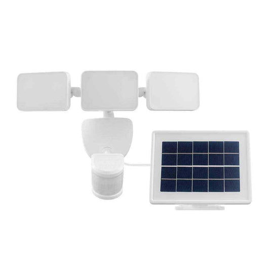 Defiant 180-Degree White Motion Activated Solar LED Security Flood Light
