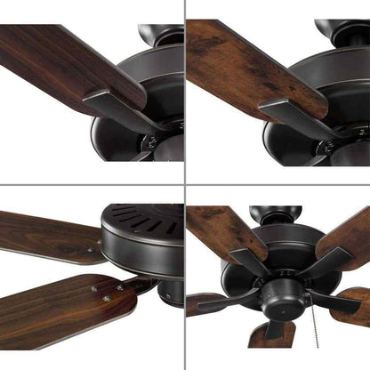 Progress Lighting AirPro 52 in. Antique Bronze AC Motor Transitional Ceiling Fan