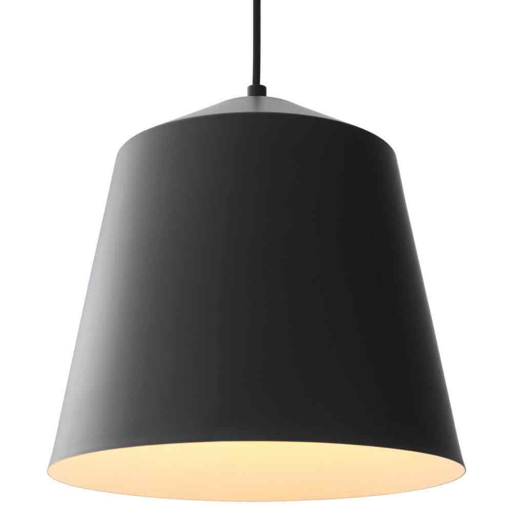 Home Decorators 12.5 in 1-Light Black Industrial Farmhouse Pendant Light Fixture