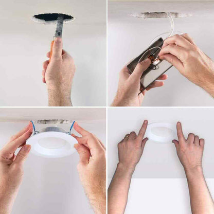 HALO LTDM Series 4" Canless IC Rated Dimmable Integrated LED Recessed Light Trim