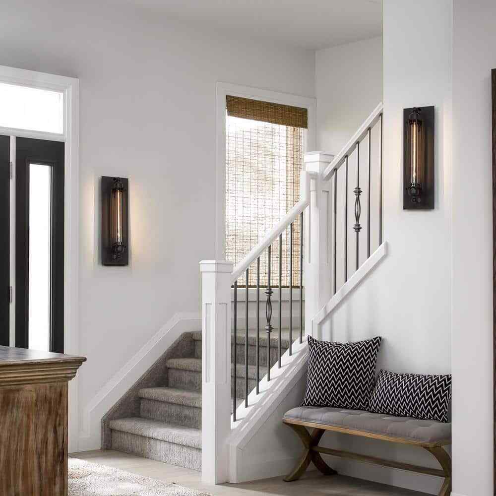 LNC Modern Industrial Black Linear Wall Sconce, 1-Light Bathroom Vanity Light
