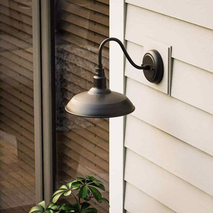 Home Decorators Bell Ridge 10 in. Black Lantern Outdoor Wall Sconce w/ 1-Light