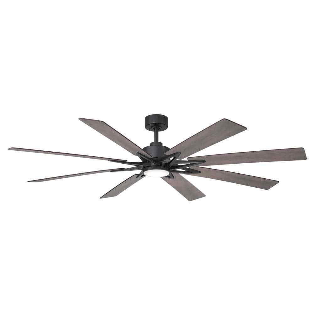 Home Decorators Intervale 72 in. Indoor/Outdoor Black Ceiling Fan w/ Remote