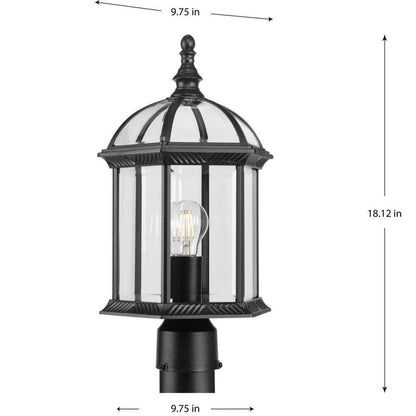 Progress Lighting Dillard 1-Light Textured Black Outdoor Post Lantern