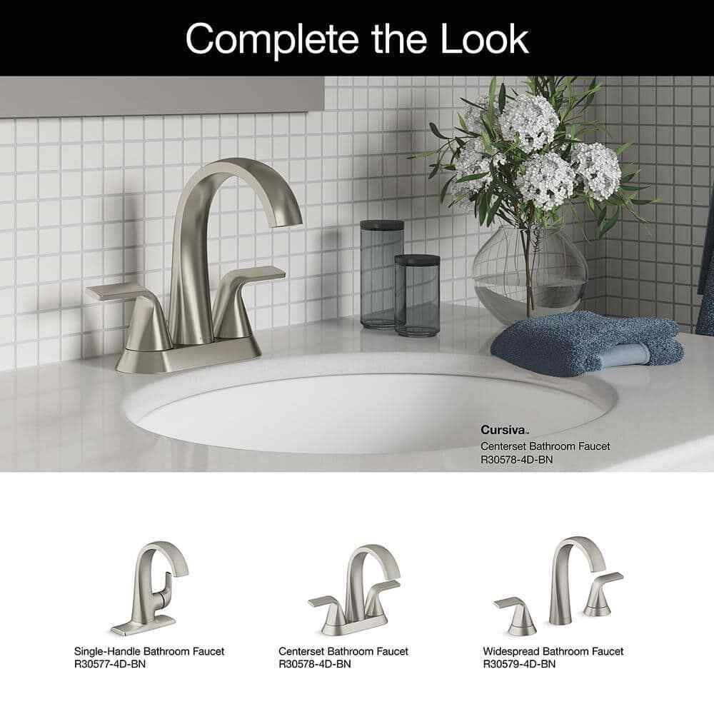 KOHLER Cursiva 4 in. Centerset Double Handle Bathroom Faucet