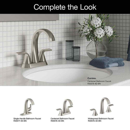 KOHLER Cursiva 4 in. Centerset Double Handle Bathroom Faucet