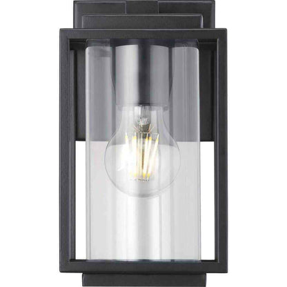 Progress Lighting Macstreet 9in. 1-Light Matte Black Modern Outdoor Wall Lantern