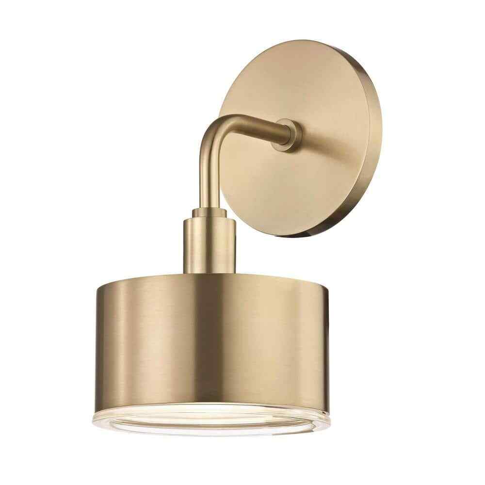 MITZI HUDSON VALLEY LIGHTING Nora 1-Light Aged Brass LED Wall Sconce