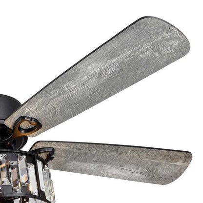 Breezary Sergio 52 in. Indoor Crystal Ceiling Fan w/ Remote Control and Light