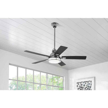 Home Decorators Kennedy 56 in. LED Gunmetal Ceiling Fan w/ Light Remote Control