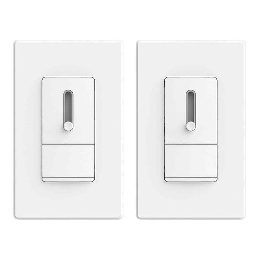 ELEGRP Slide Dimmer Switch for Dimmable LED CFLIncandescent Bulbs 2-Pack