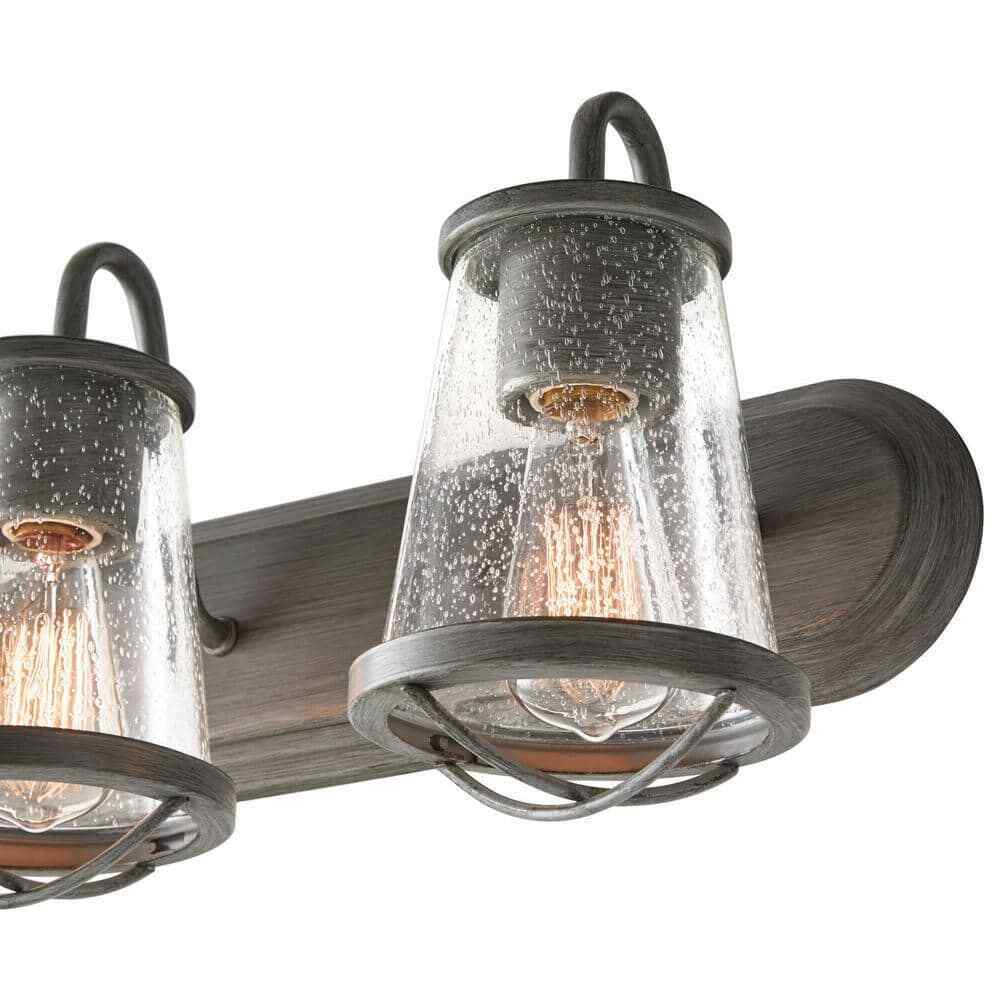 Home Decorators Georgina 24 in. 3-light Weathered Iron Industrial Indoor Vanity