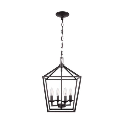 Home Decorators Weyburn 4-Light Bronze Farmhouse Chandelier Light Fixture