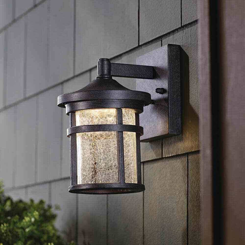 Home Decorators Westbury Aged Iron Outdoor LED Wall Lantern Sconce
